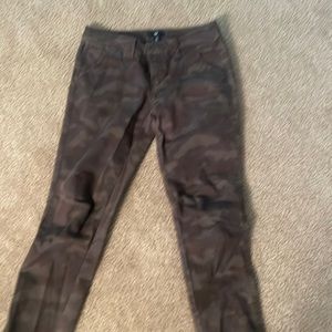 Gap straight leg pants dark camo pants